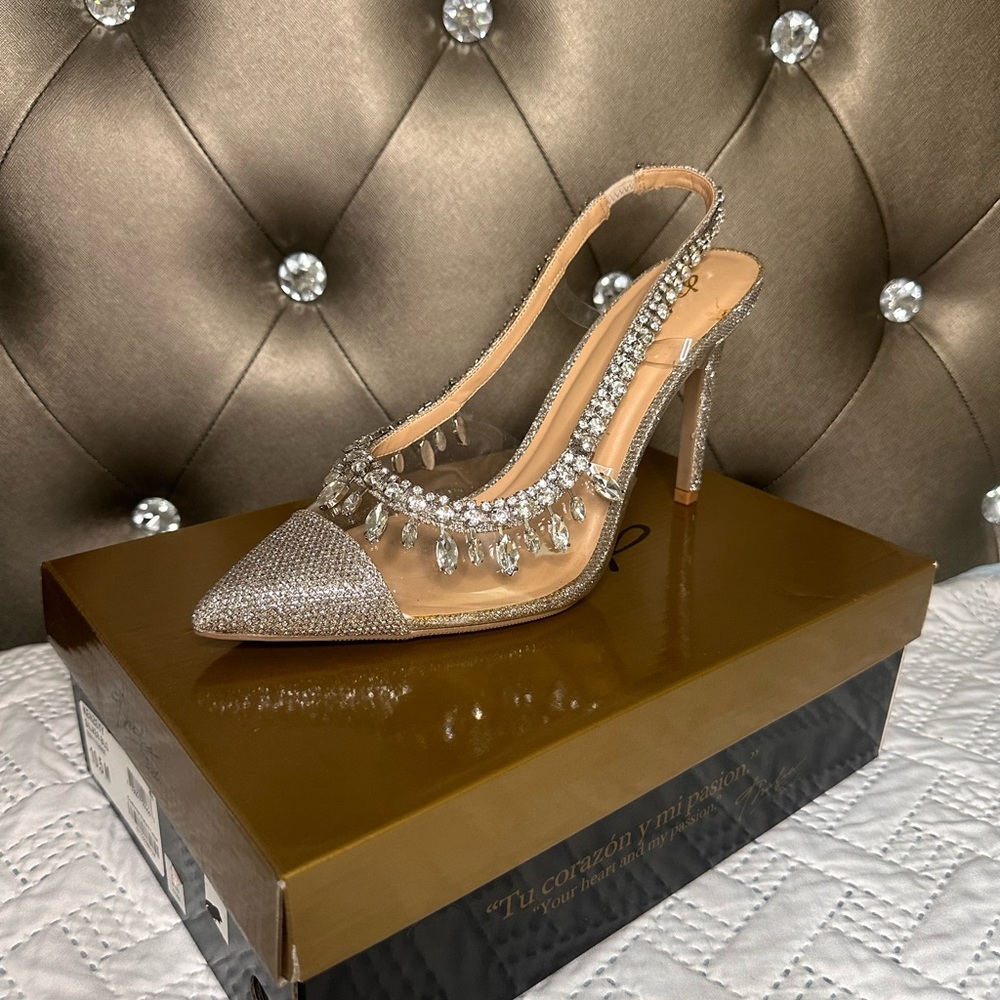 Thalia Sodi rhinestone heels